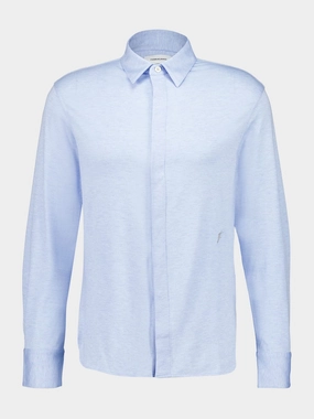 Light Blue Stretch Jersey Shirt Suits Mens - men's suits outlet