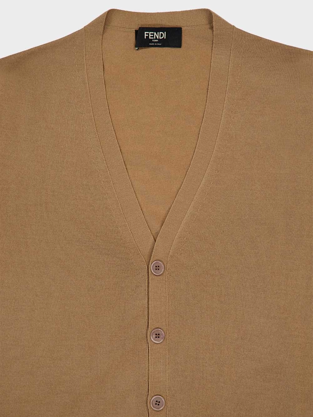 Light Brown Wool Cardigan