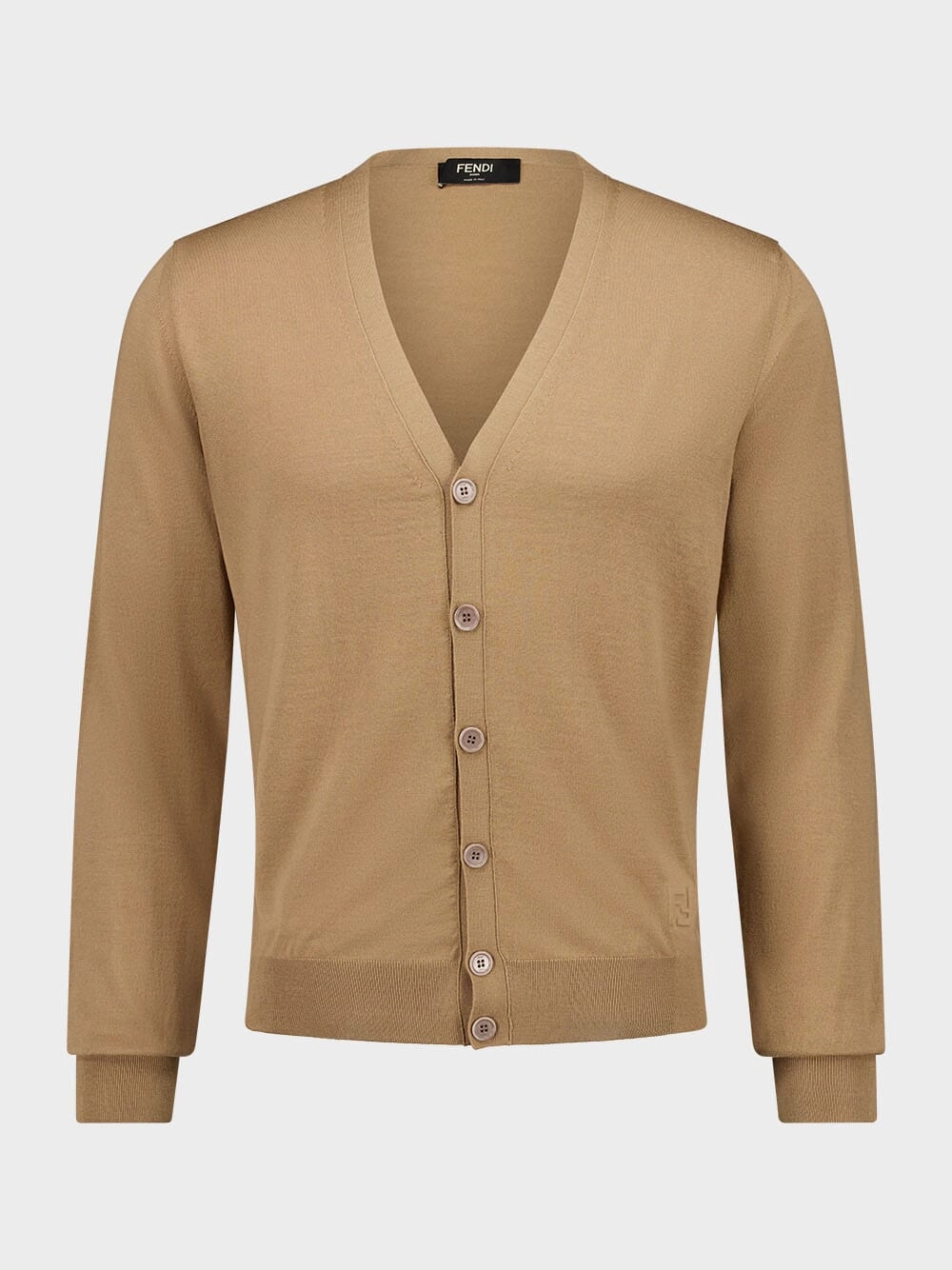 Light Brown Wool Cardigan Knitwear Mens - men's sweaters sale