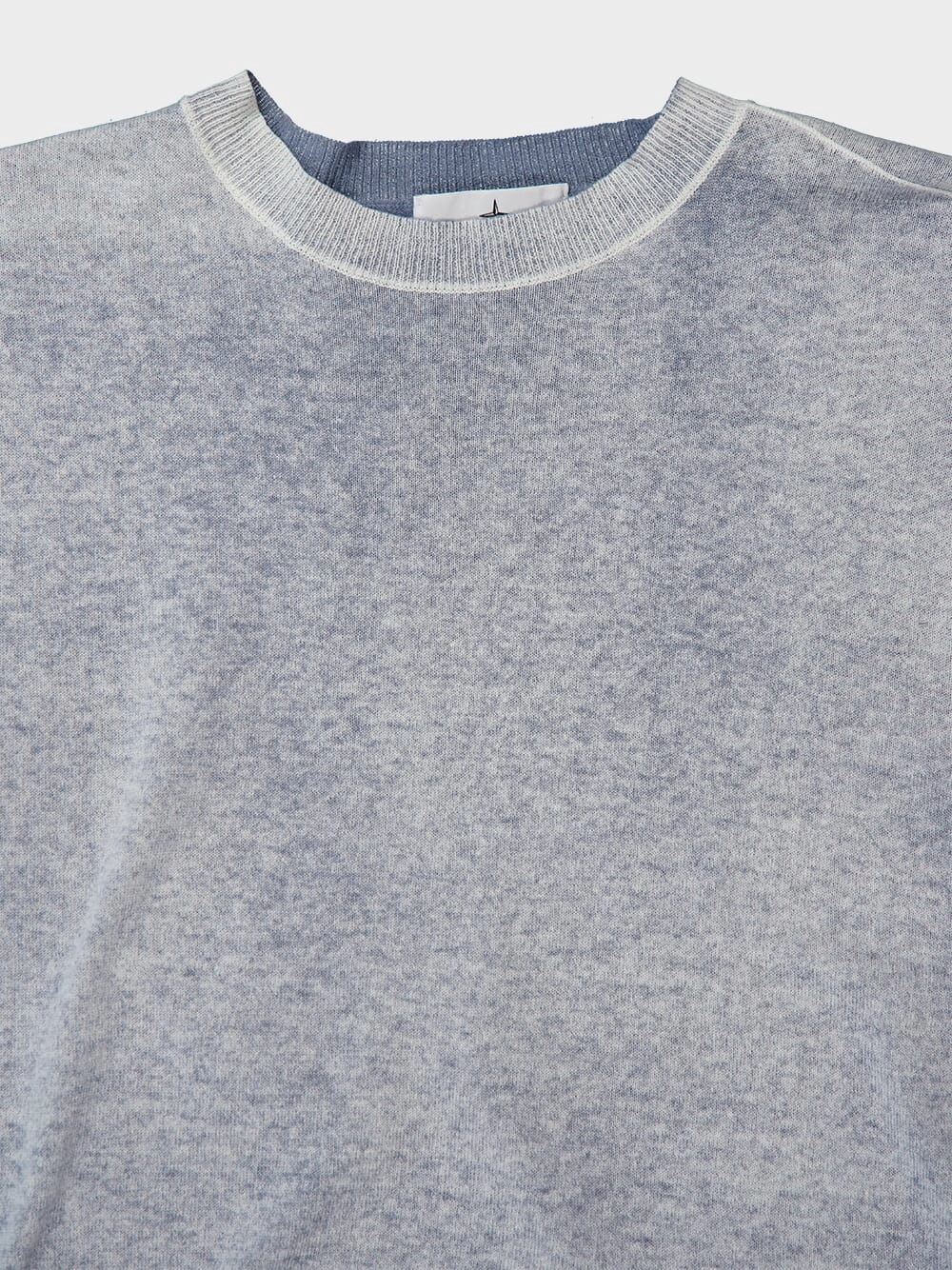 Light Grey Hand Light Organic Cotton Crewneck Jumper