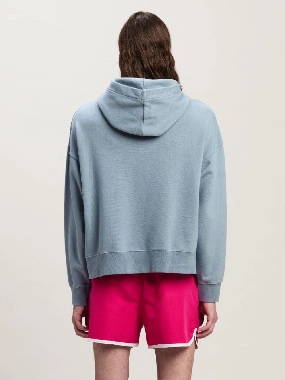 Light Grey Neck Logo Hoodie