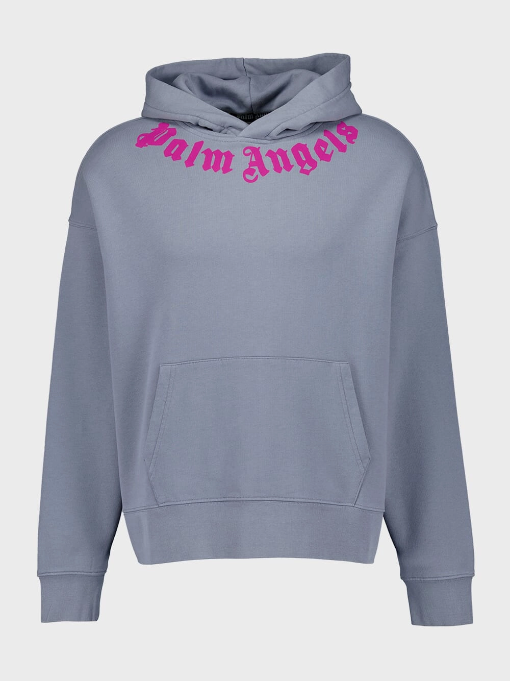 Light Grey Neck Logo Hoodie Tops Mens - thermal tops