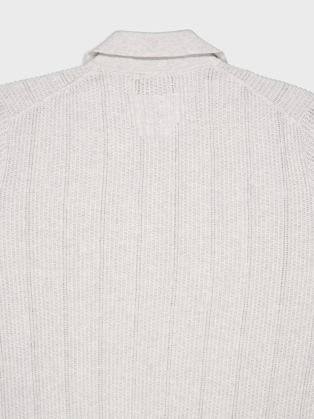 Light Grey Rib Knit Polo