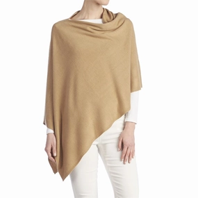 Lightweight Poncho - Taupe womens blouses promo