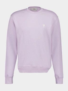 Lilac Cotton Embroidery Sweatshirt Tops Mens - thermal tops