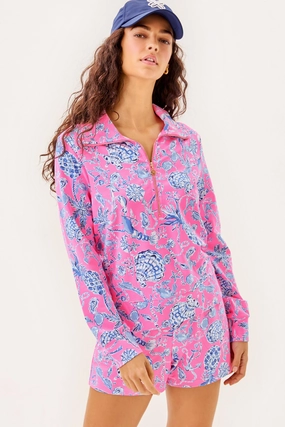 Lilly Pulitzer Eleni Pullover - Rousseau Pink - Barefoot Beachcombers womens blouses promo