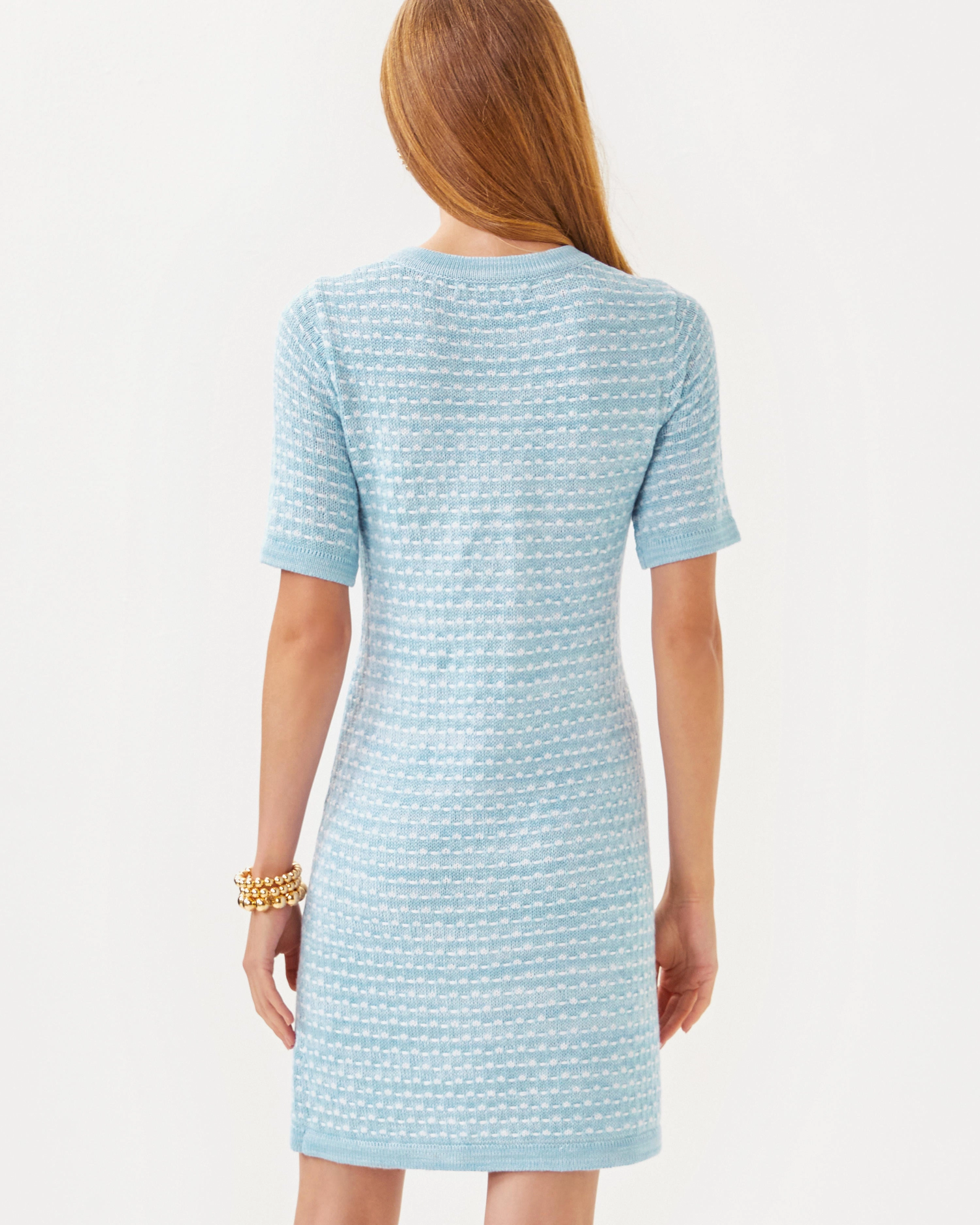 Lilly Pulitzer Theodorah Sweater Dress Bluette Metallic Marl