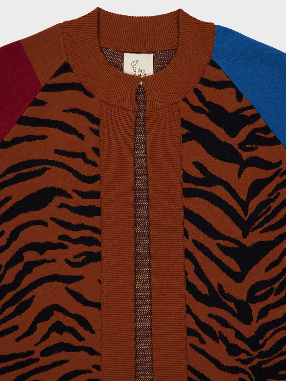 Lily Caramel Caf Jacquard Oversized Jacket