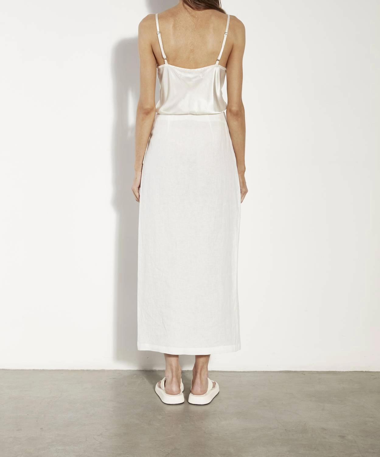 Linen Wrap Skirt In Undyed