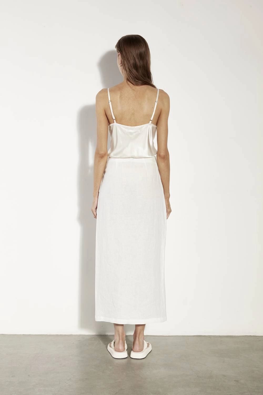 Linen Wrap Skirt In Undyed
