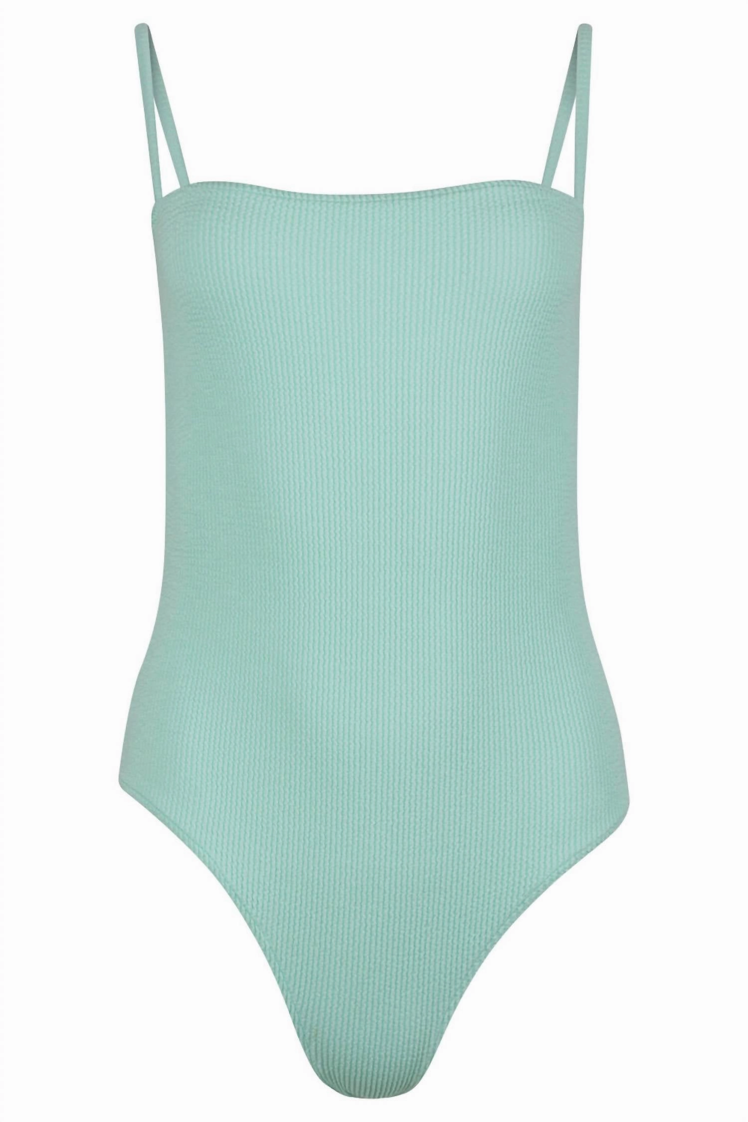 Liz One Piece Swimsuit In Aqua Swim Womens - ruched swimwear outlet