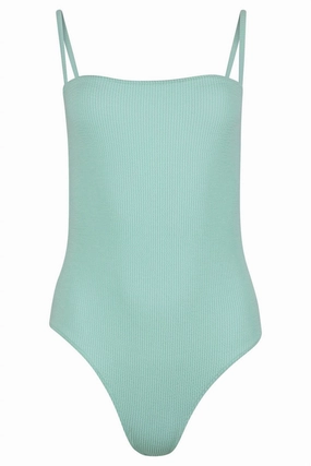 Liz One Piece Swimsuit In Aqua Swim Womens - ruched swimwear outlet