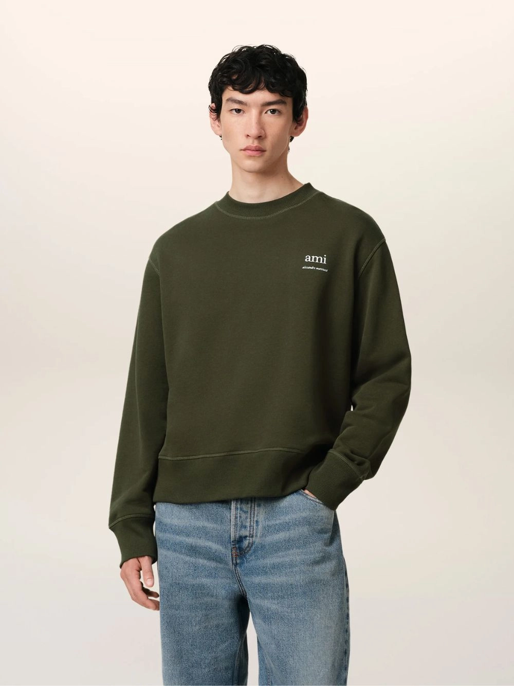 Loden Green Cotton Sweatshirt