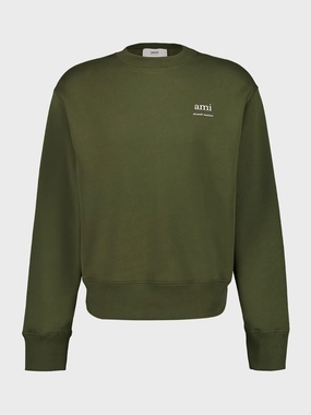 Loden Green Cotton Sweatshirt Tops Mens - thermal tops