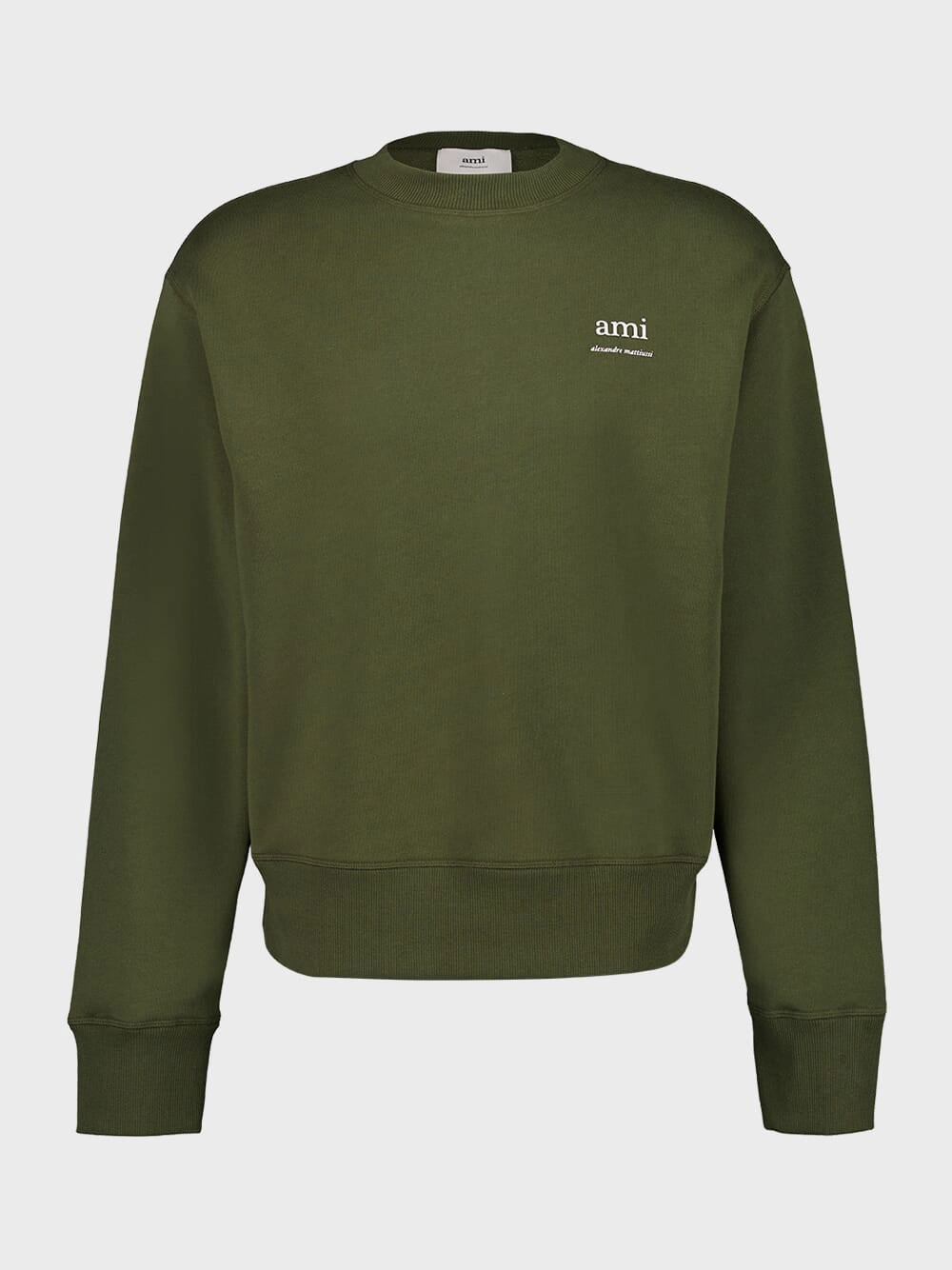 Loden Green Cotton Sweatshirt Tops Mens - thermal tops