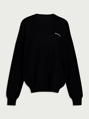 Logo-Embroidered Crewneck Sweater Tops Mens - thermal tops