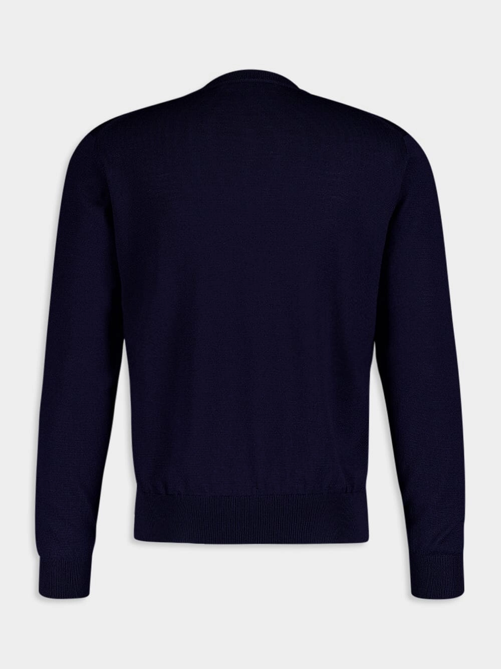 Logo-Embroidered Crewneck Wool Sweater