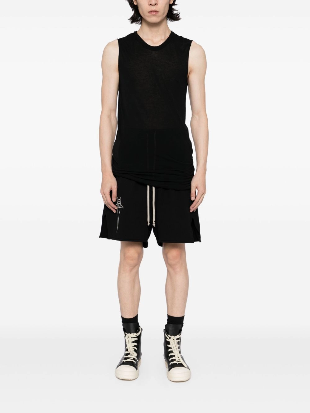Logo-Embroidered Drop-Crotch Shorts