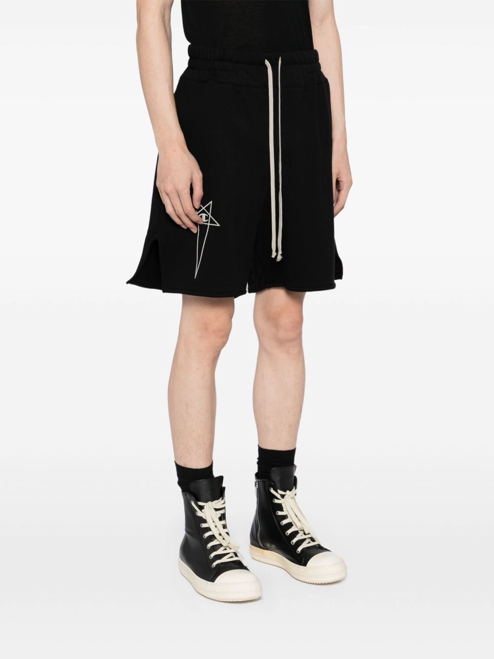Logo-Embroidered Drop-Crotch Shorts