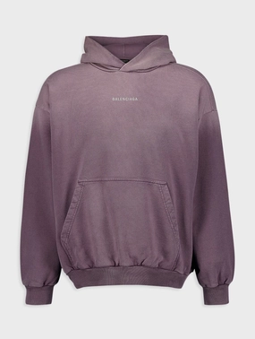 Logo-Embroidered Faded Effect Hoodie Tops Mens - thermal tops
