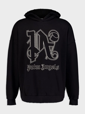 Logo-Embroidered Hoodie Tops Mens - thermal tops