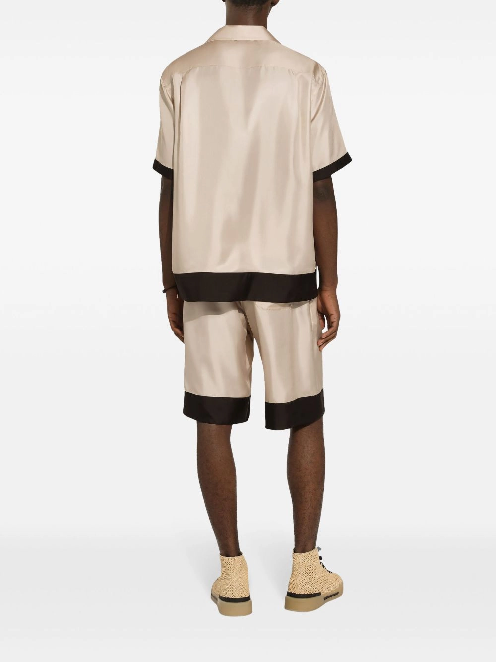 Logo-Embroidered Silk Shorts