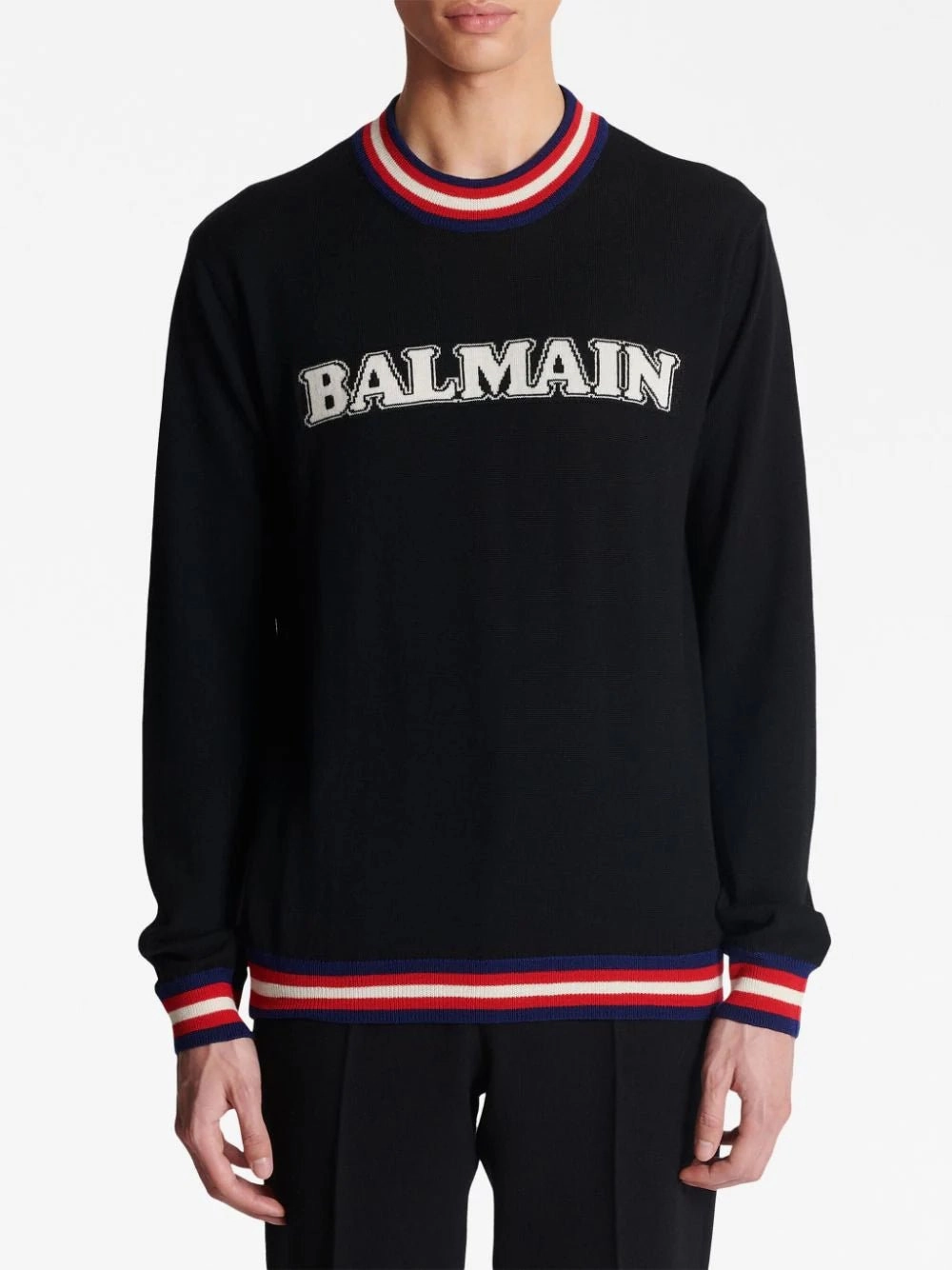 Logo-Jacquard Merino Jumper