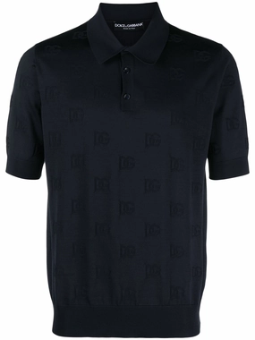 Logo-Jacquard Silk Polo Shirt discount mens shirts