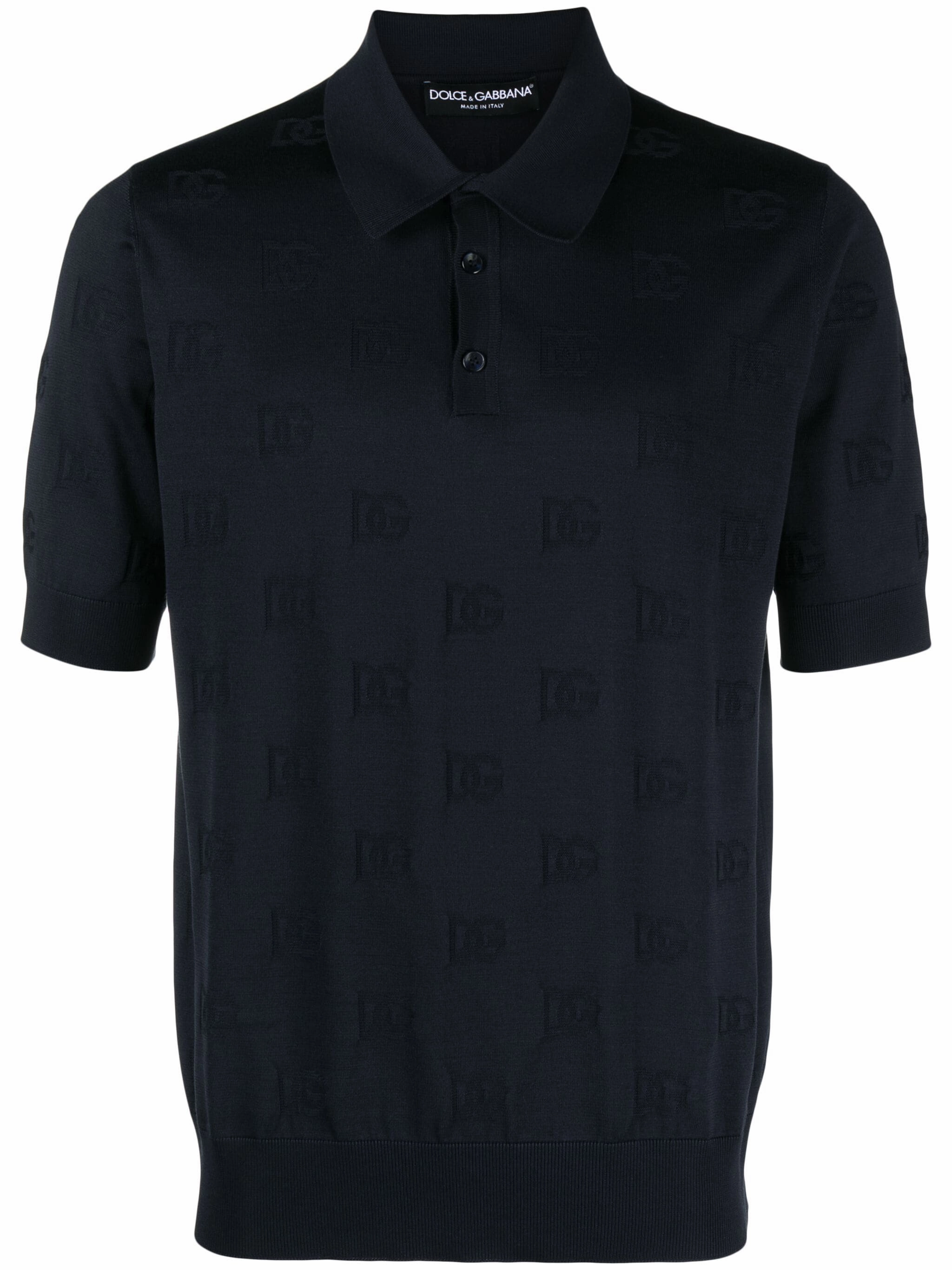 Logo-Jacquard Silk Polo Shirt discount mens shirts