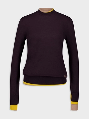 Logo Jacquard Wool-Blend Jumper Knitwear Womens - women's knitwear cheap