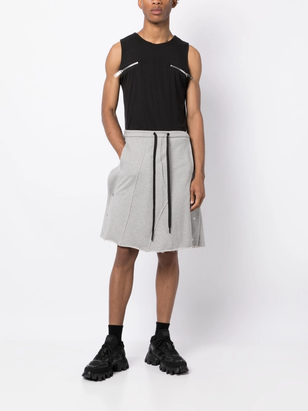 Logo-Patch Cotton Track Shorts
