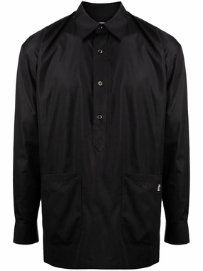 Logo-Patch Detail Shirt mens polos clearance
