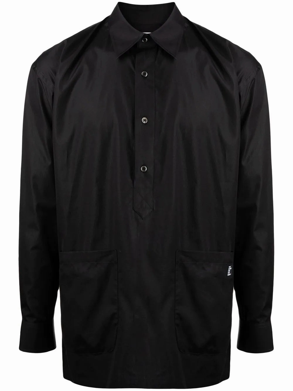 Logo-Patch Detail Shirt mens polos clearance
