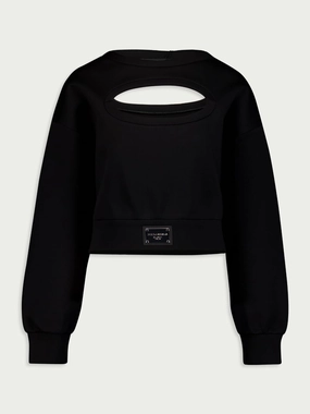Logo-Plaque Cut-Out Jumper Knitwear Womens - women's knitwear cheap
