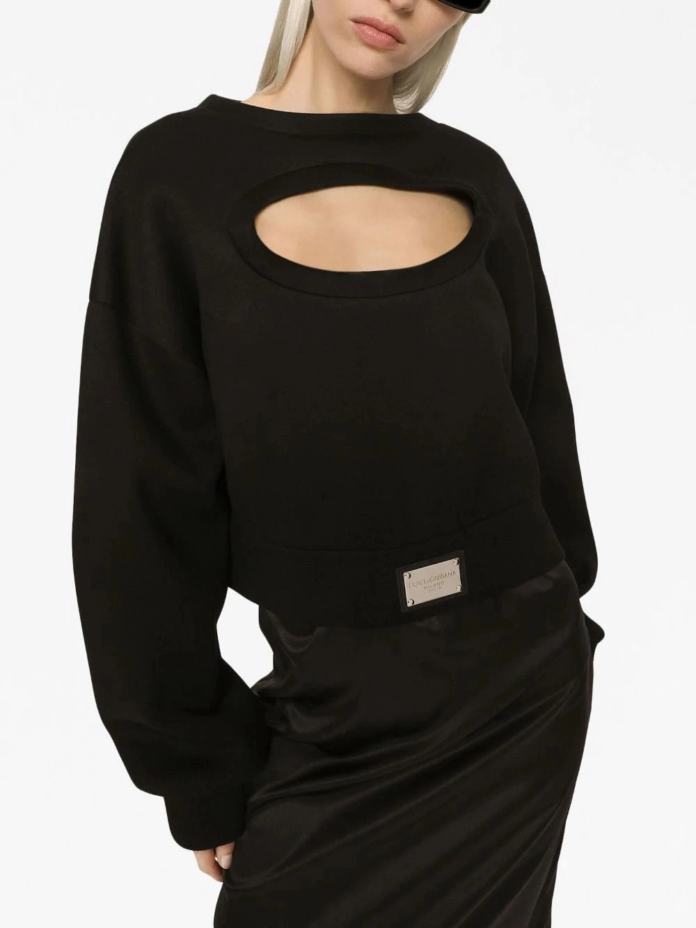 Logo-Plaque Cut-Out Jumper