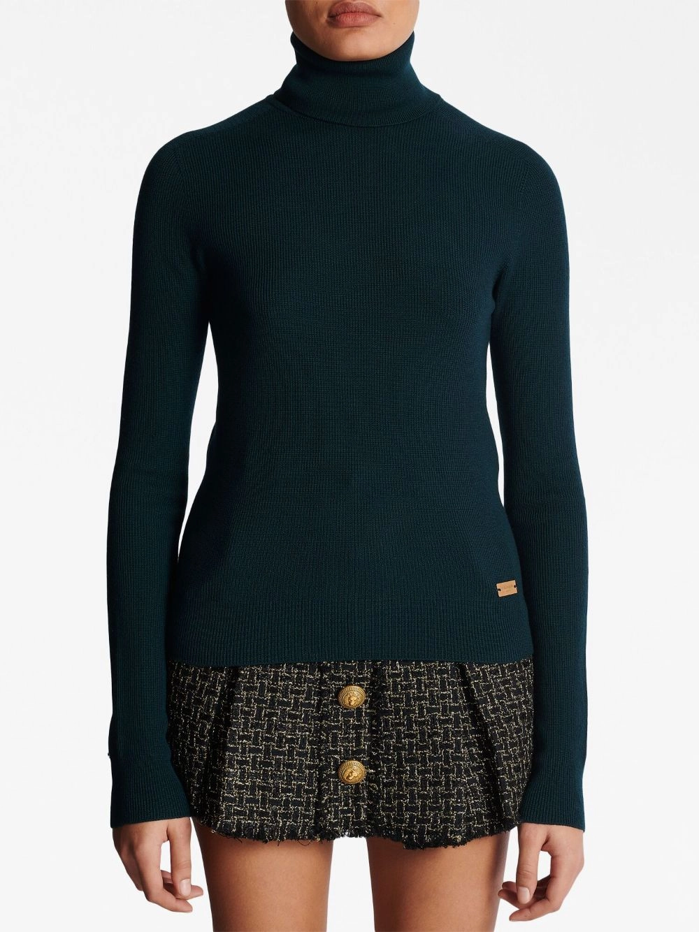 Logo-Plaque Wool Jumper