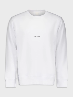Logo Print Cotton Sweatshirt Tops Mens - thermal tops