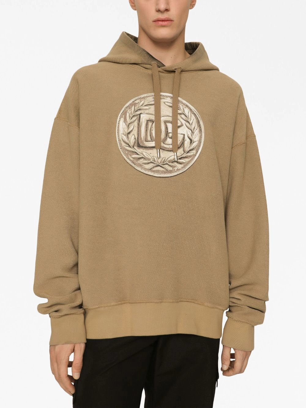 Logo-Print Long-Sleeved Hoodie