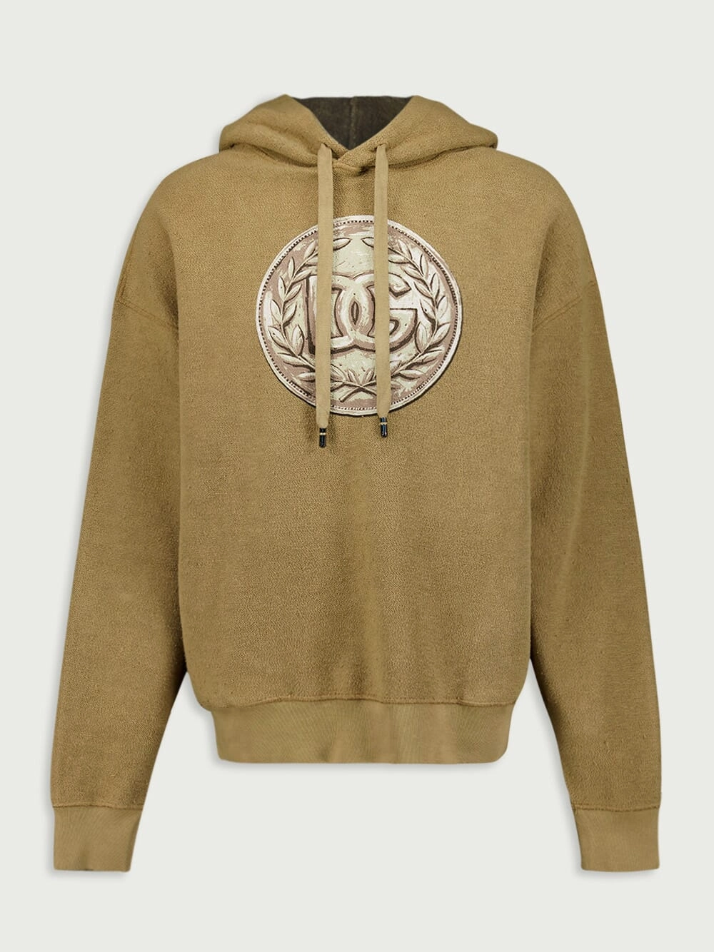 Logo-Print Long-Sleeved Hoodie Tops Mens - thermal tops