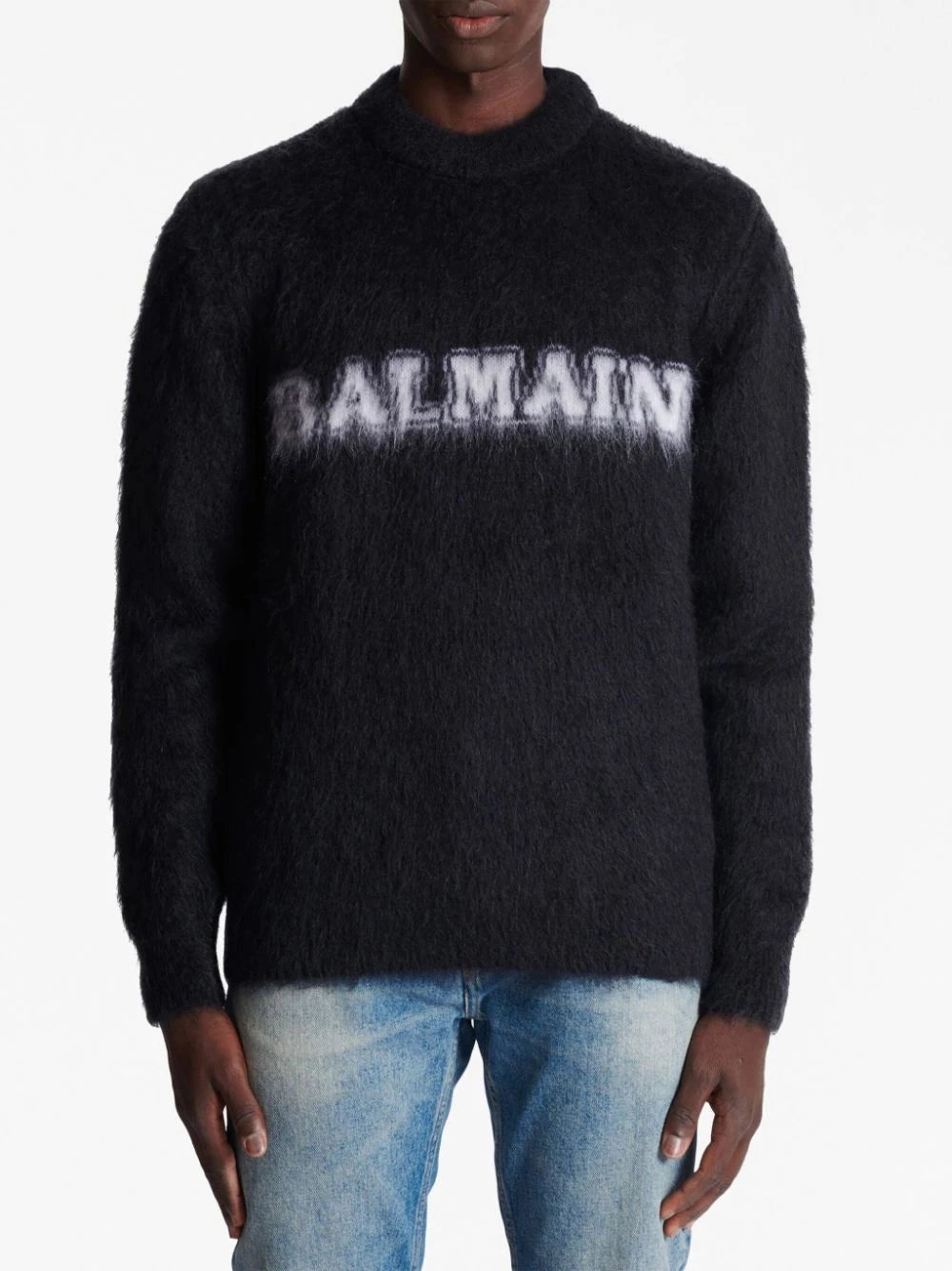 Logo-Print Mohair Jumper
