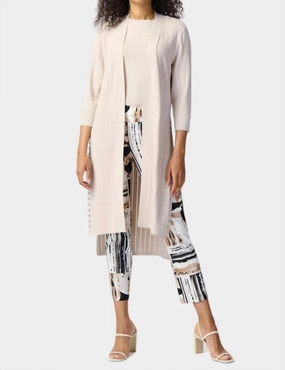 Long Cover-Up Cardigan In Moonstone Tops Womens - asymmetrical tops
