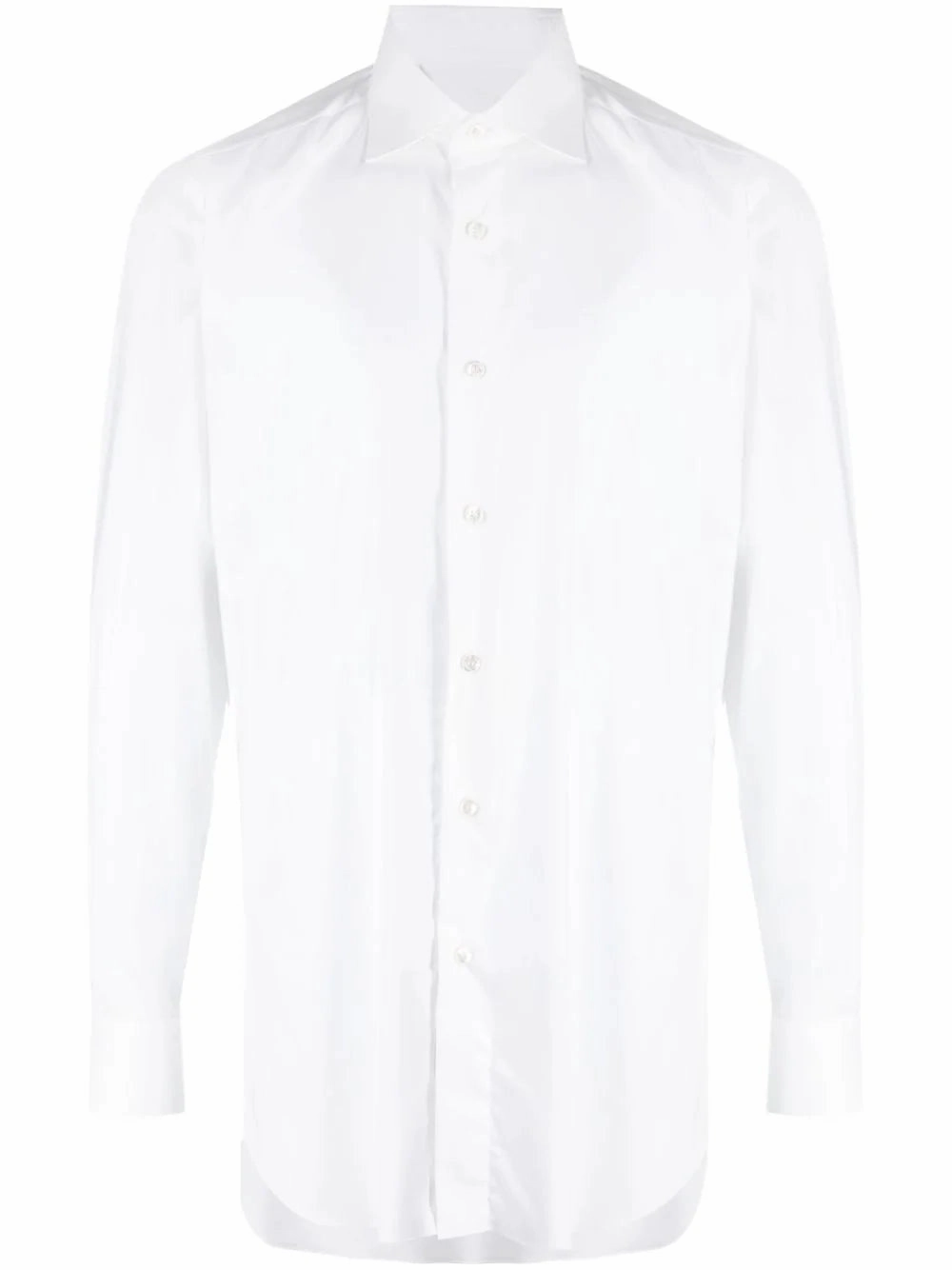 Long-Sleeve Cotton Shirt mens polos clearance