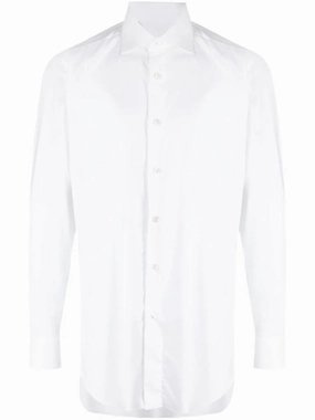 Long-Sleeve Cotton Shirt mens polos clearance