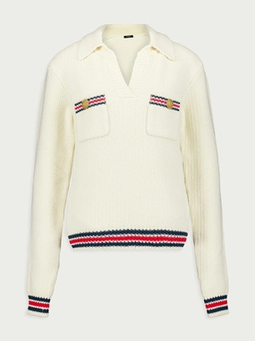 Longsleeve Knit Polo Knitwear Womens - women's knitwear cheap