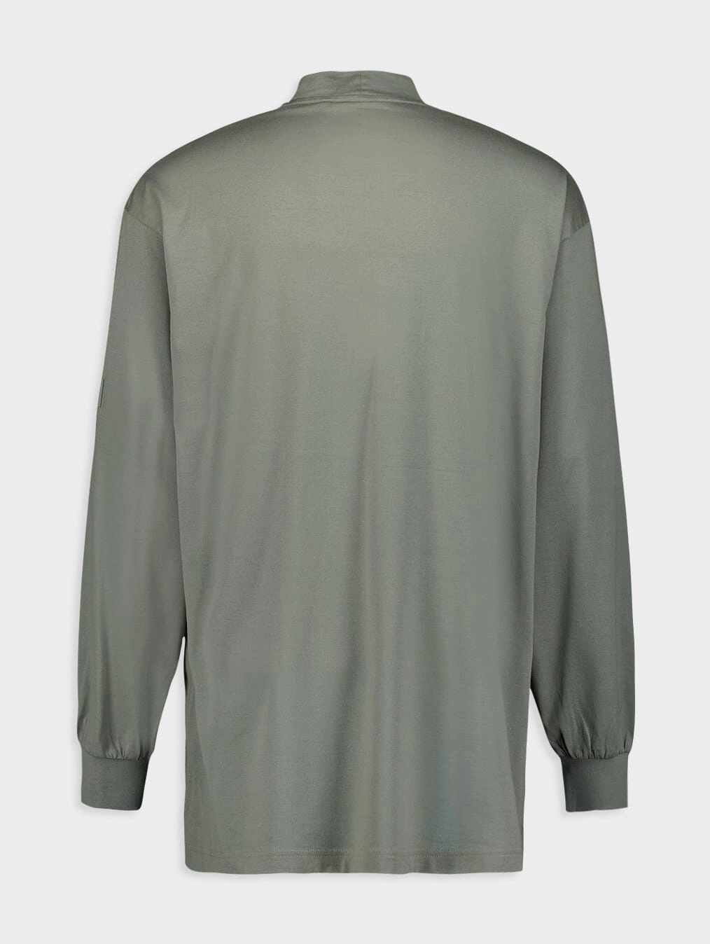 Loose Fit Mock Neck Cotton Sweatshirt