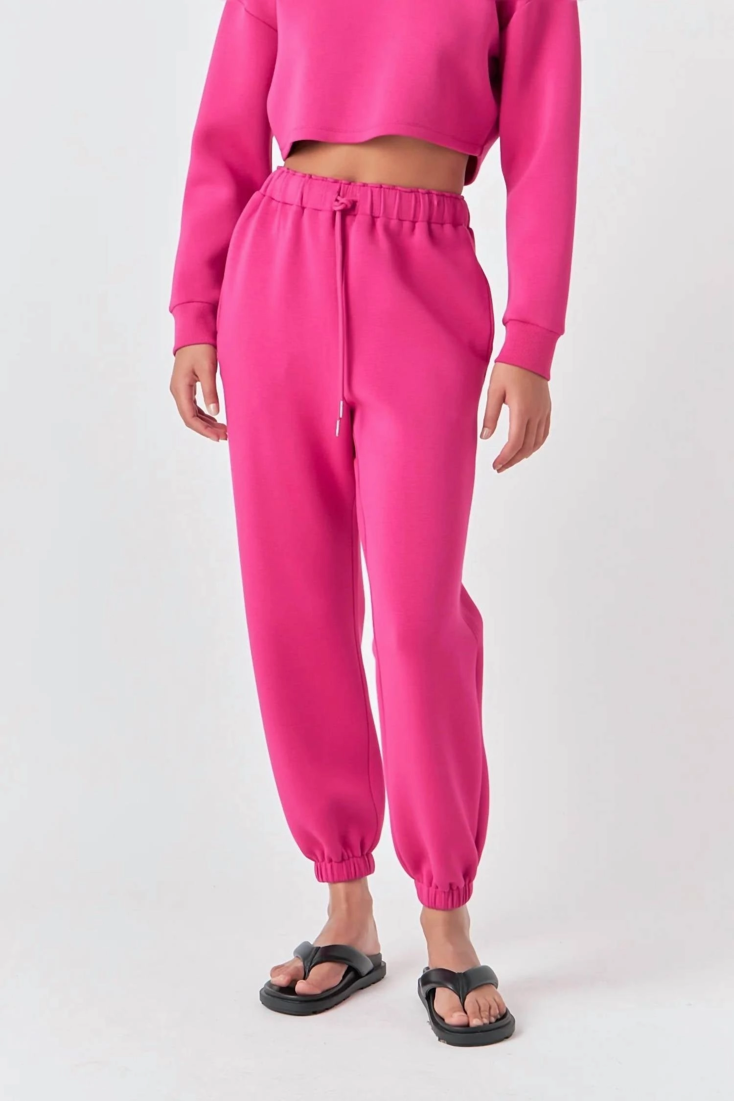 Loungewear Pants Scuba Joggers In Fuchsia womens yoga pants sale