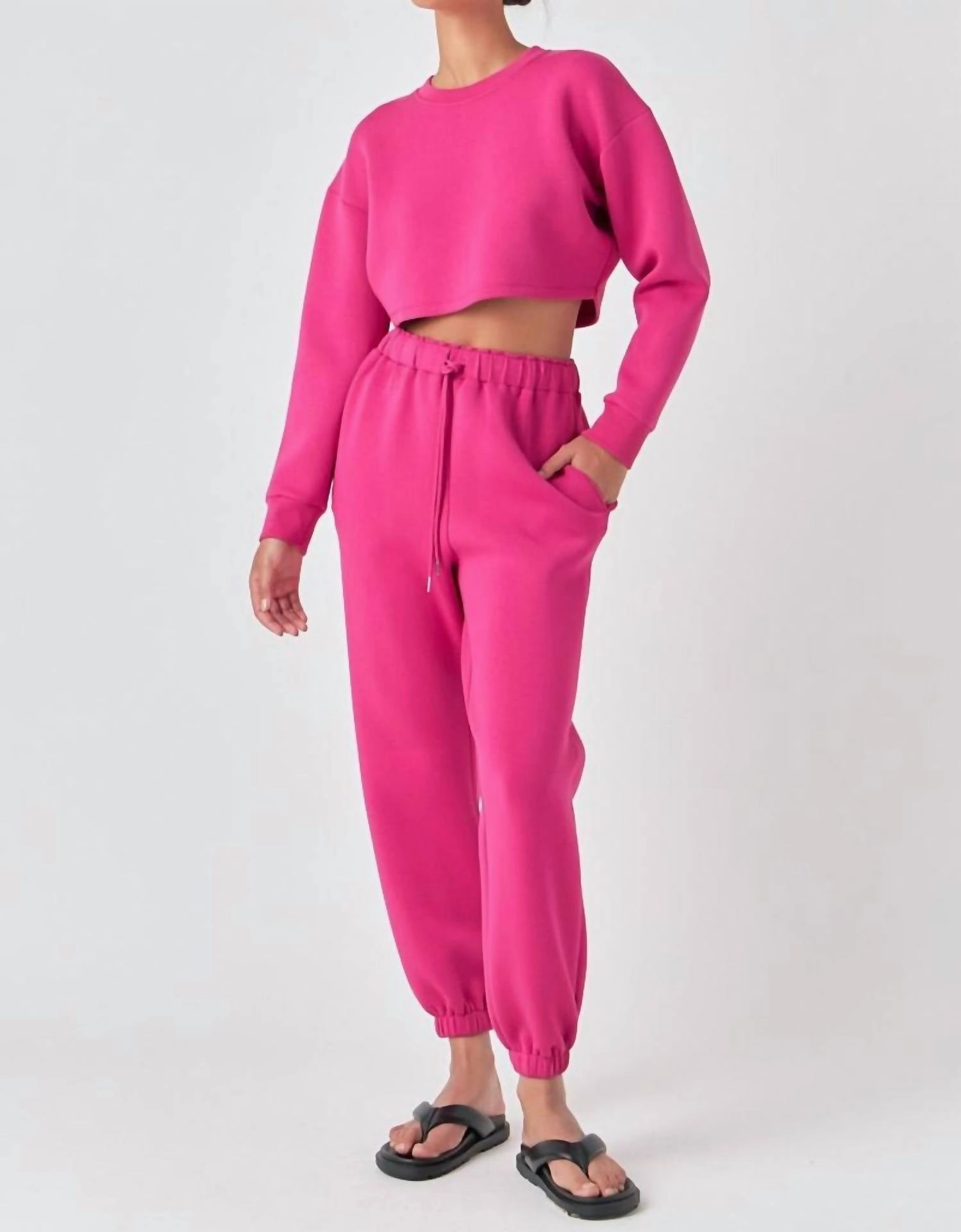 Loungewear Pants Scuba Joggers In Fuchsia