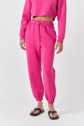 Loungewear Pants Scuba Joggers In Fuchsia womens yoga pants sale
