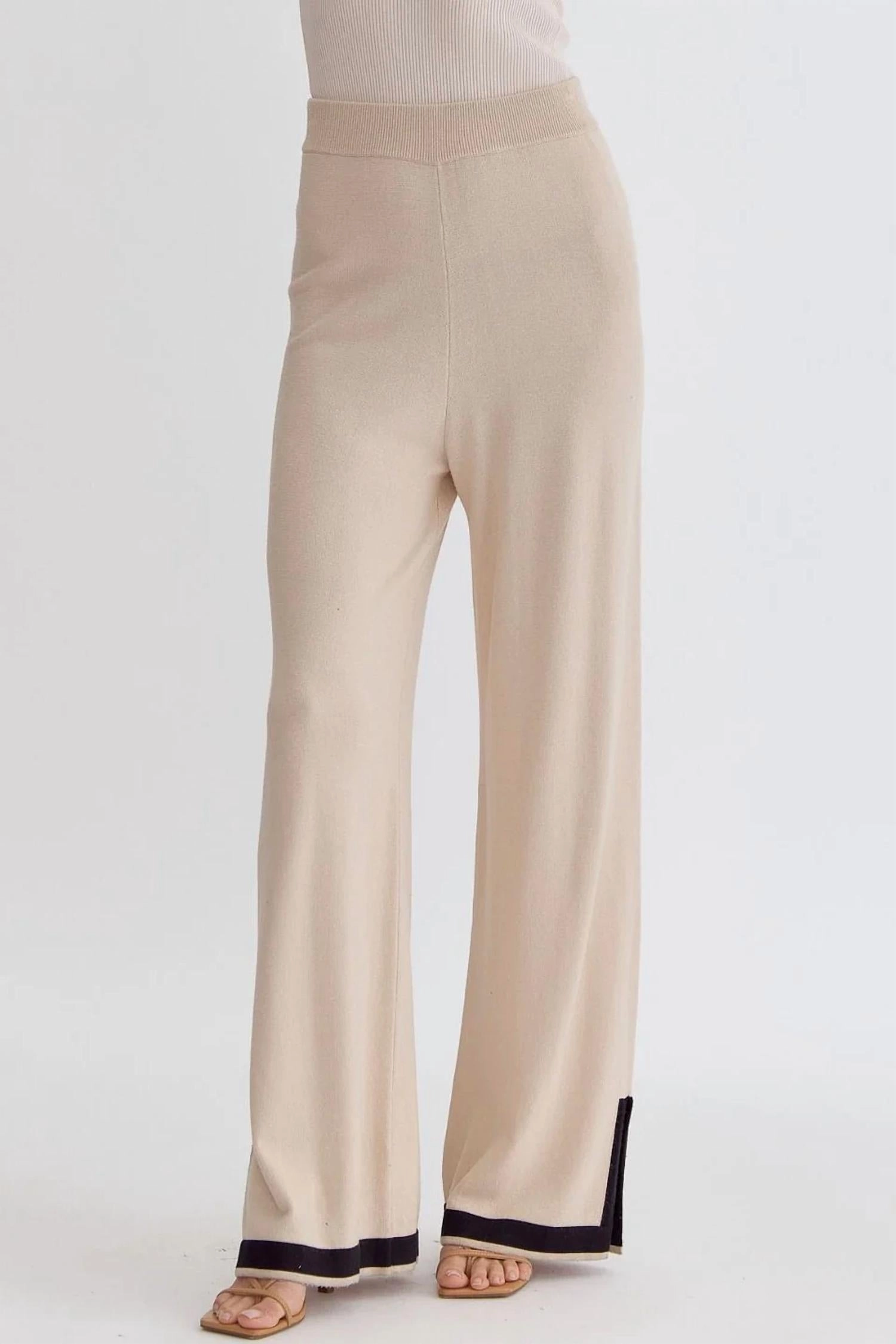 Lounging Around Pants In Cream White womens culottes clearance