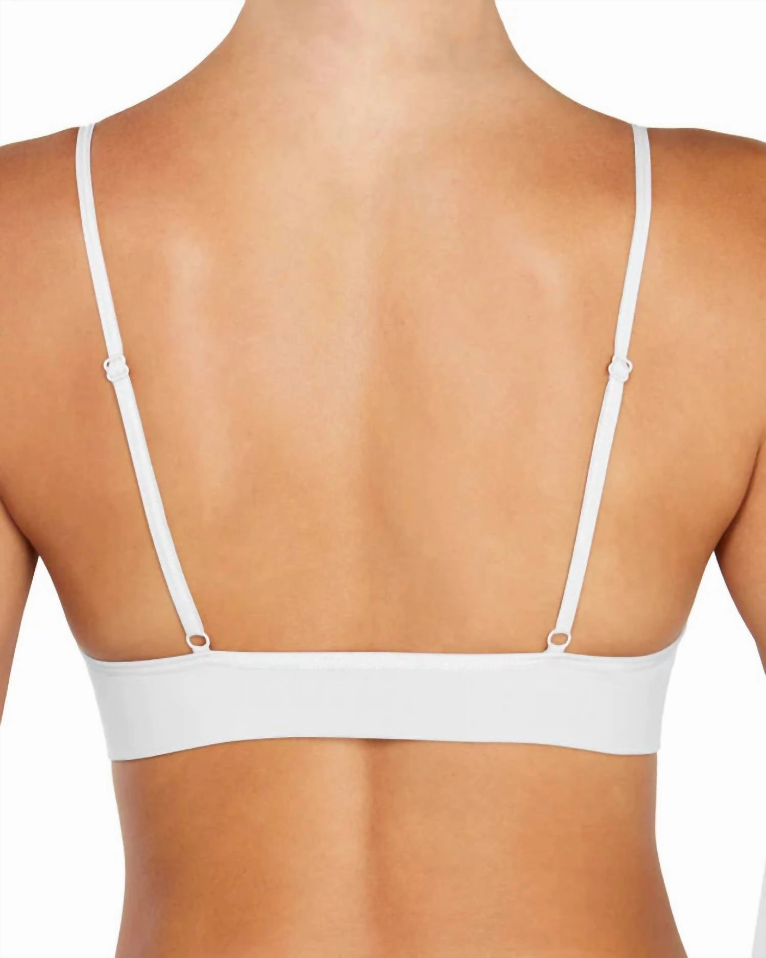 Low Show V Bralette In White